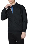 Ben Sherman Men's Signature Harrington Zip-front Embroidered Jacket In Black