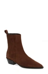 Aeyde Belinda Pointed Toe Bootie In Moka