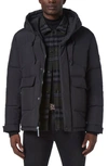 Andrew Marc Ingram Water Resistant Hooded Down Coat In Black