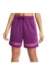 Nike Dri-fit Fly Crossover Basketball Shorts In Pinksicle/viotech