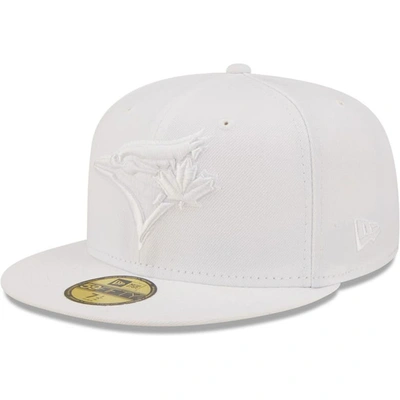 New Era Toronto Blue Jays White On White 59fifty Fitted Hat