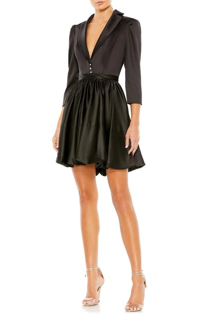 Ieena For Mac Duggal Blazer Cocktail Dress In Black