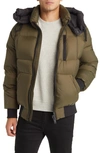 Moose Knuckles 125th Street Recycled Nylon Down Bomber In Khaki
