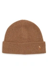 Polo Ralph Lauren Embroidered Signature Logo Beanie In Honey Brown Heather