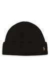 Polo Ralph Lauren Embroidered Signature Logo Beanie In Polo Black