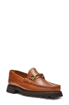 Donald Pliner Men's Davey Leather Lug-sole Loafers With Bit-strap In Cognac