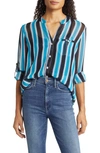 Kut From The Kloth Jasmine Top In Bastia Stripe Black