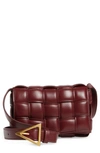 Bottega Veneta Mini Padded Cassette Intrecciato Leather Crossbody Bag In Red-purple Or Grape