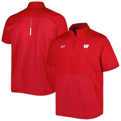 Under Armour Red Wisconsin Badgers Motivate 2.0 Half-zip Jacket