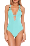 Becca Color Code Plunge One-piece Swimsuit In Mineral