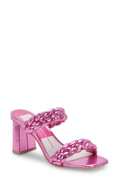 Dolce Vita Paily Braided Sandal In Magenta Crackled Stella