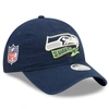 New Era College Navy Seattle Seahawks 2022 Sideline Adjustable 9twenty Hat In Navy