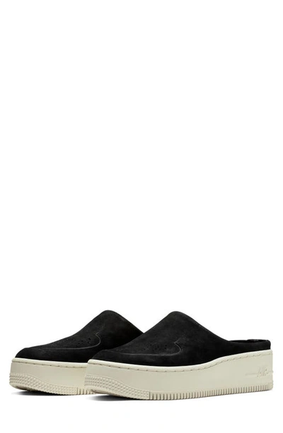 Nike Air Force 1 Lover Xx Premium Slip-on Mule Sneaker In Black/ Black/ Sail