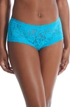 Hanky Panky Signature Lace Boyshorts In Kingfisher Blue