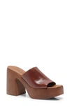 Free People Zoe Platform Slide Sandal In Chestnut