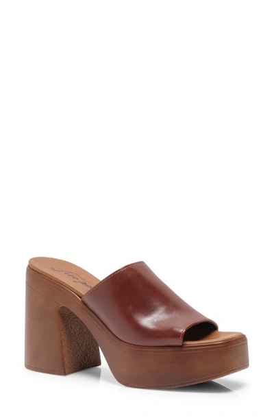 Free People Zoe Platform Slide Sandal In Chestnut