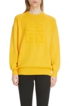 Givenchy 4g Logo Intarsia Bicolor Cashmere Sweater In Yellow &amp; Orange