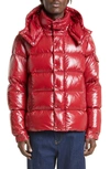 Moncler Maya 70 Quilted Shell Hooded Down Jacket In Red
