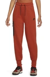 Nike Women's  Sportswear Tech Fleece Pants In Cinnabar/ Black