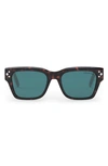 Dior In 54mm Square Sunglasses In Havana/ Other / Blue