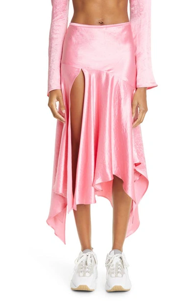 Collina Strada Pansy Handkerchief Midi Skirt In Guava