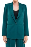 Endless Rose Single Breasted Blazer In Green