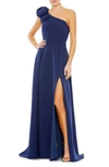 IEENA FOR MAC DUGGAL BOW ONE-SHOULDER A-LINE GOWN