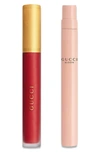 GUCCI BLOOM PEN SPRAY & MATTE LIQUID LIPSTICK SET (NORDSTROM EXCLUSIVE) USD $80 VALUE