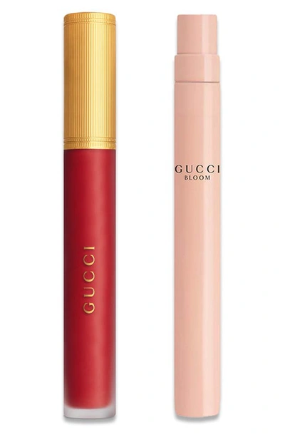 Gucci Bloom Pen Spray & Matte Liquid Lipstick Set (nordstrom Exclusive) Usd $80 Value