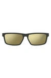 Dior Temple Logo 57mm Rectangular Sunglasses In Black
