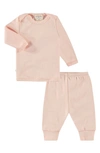 Paigelauren Girls' Ribbed Long Sleeve Tee And Pants Set - Baby In Light Pink