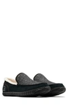 Sorel 'dude Moc' Slipper In Grill/ Black