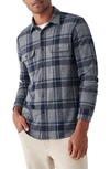 Faherty Legend Plaid Flannel Button-up Shirt In Grey Seas Plaid
