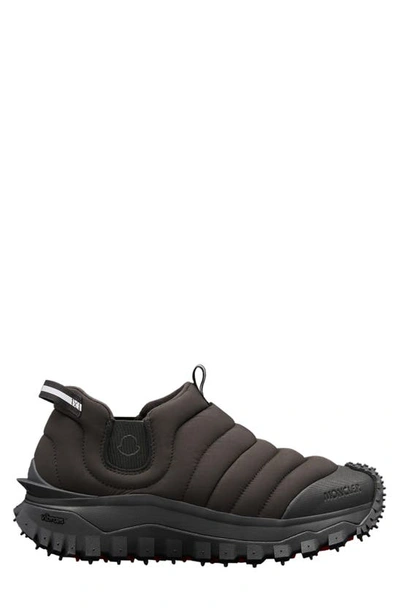 Moncler Trailgrip Après Quilted Shell Slip-on Sneakers In Black