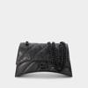 Balenciaga Crush Chain S Hobo Bag In Black