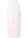 EMILIA WICKSTEAD laced detail maxi skirt,드라이크리닝전용