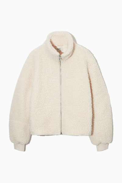 COS - COS テディボンバージャケット xs Cos Teddy Bomber Jacket In White | ModeSens