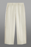 Cos The Wide-leg Crepe Tuxedo Pants In Beige