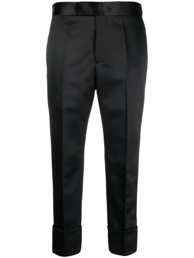 Sapio Canvas Mohair Slim Trousers In Black