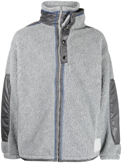 Y/project Y Project Double Fastening Fleece Jacket In Grey