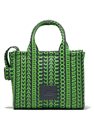 Marc Jacobs Monogram Print Micro Tote Bag In Green