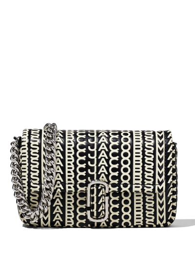 Marc Jacobs The Monogram J Marc Mini Shoulder Bag In Black Leather