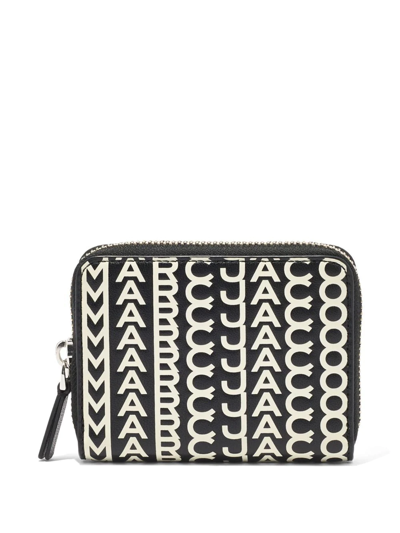 Marc Jacobs The Monogram Zip-around Wallet In Black
