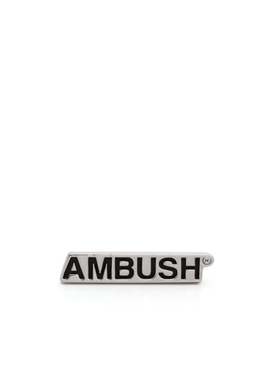 Ambush Name Plate Engraved Earrings In Silber