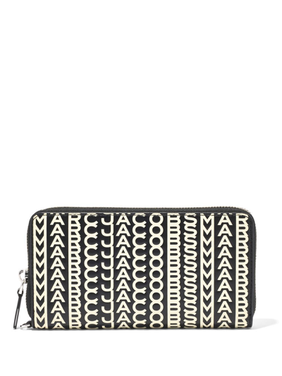Marc Jacobs The Monogram Continental Wristlet Wallet In Black