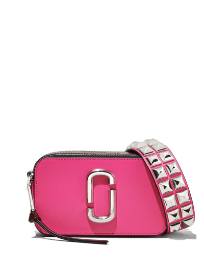 Marc Jacobs The Studded Snapshot Crossbody Bag In Pink
