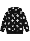 Dolce & Gabbana Dg Zipped Hoodie In Schwarz