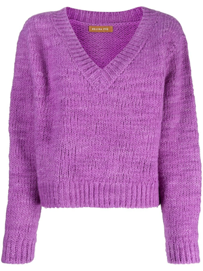 Rejina Pyo Elliot V-neck Sweater In Purple