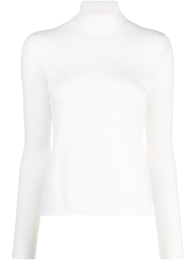 Câllas Brushed Roll Neck Jumper In White