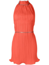 Dion Lee Halterneck Fitted Dress In Red